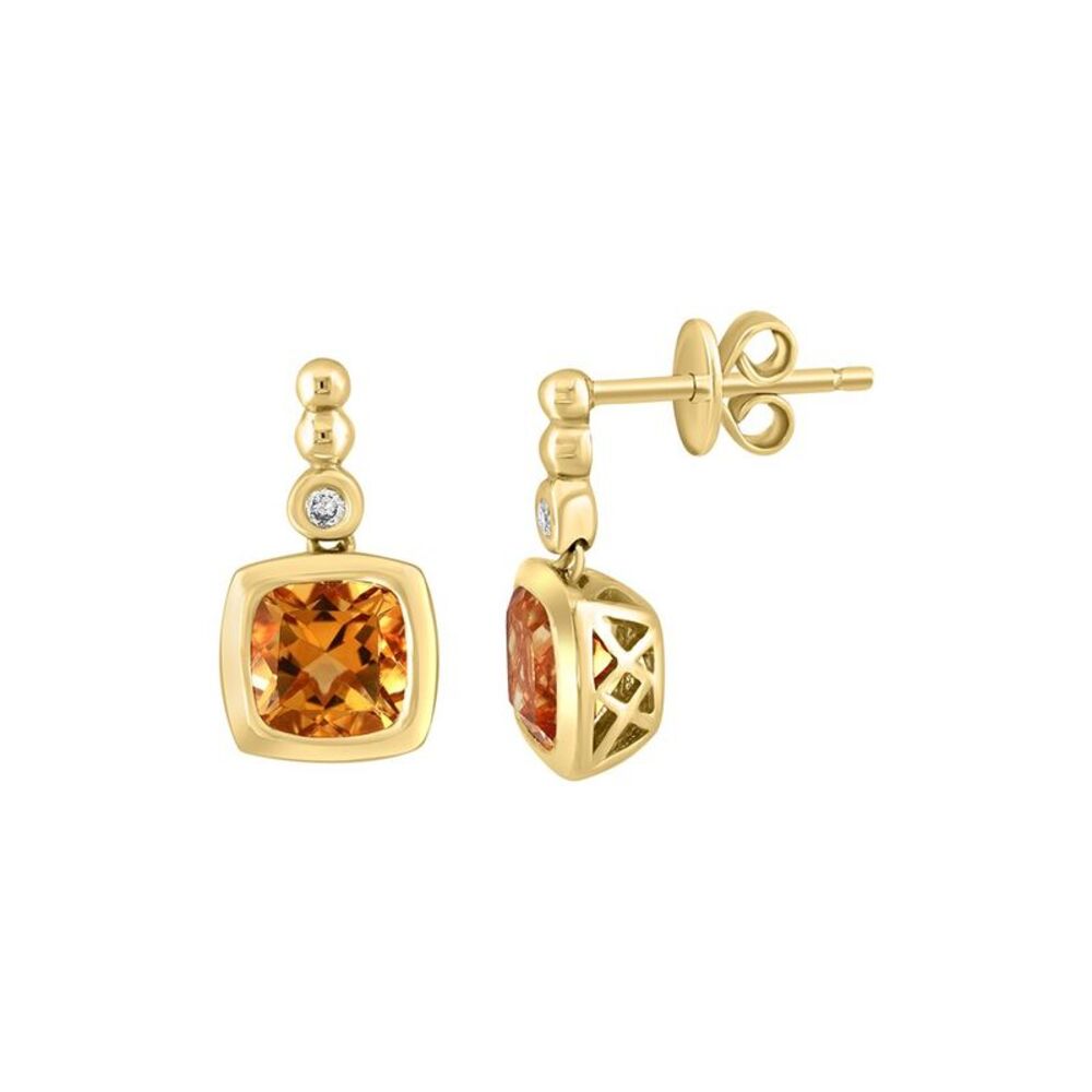 Effy Fine Jewelry Plated 1.65 Ct. Tw. White Topaz, Citrine Earrings